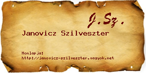 Janovicz Szilveszter névjegykártya